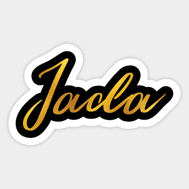 Jada Name Hand Lettering in Faux Gold Letters Jada Sticker TeePublic